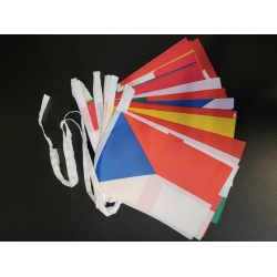 Łańcuch Flagowy 7m Euro 2024 Girlanda flag uczestników (24 flagi 15x22 cm ) UEFA